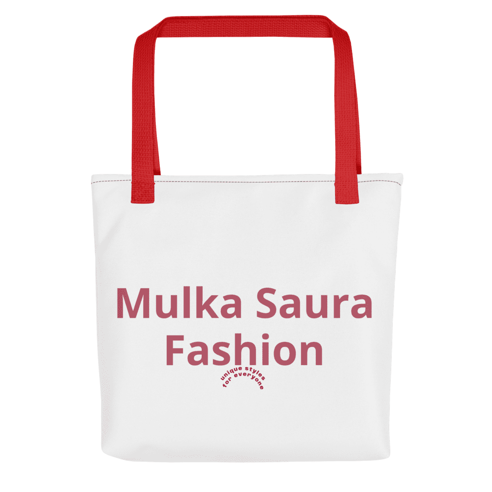 Mulka Saura Fashion tote with red handles