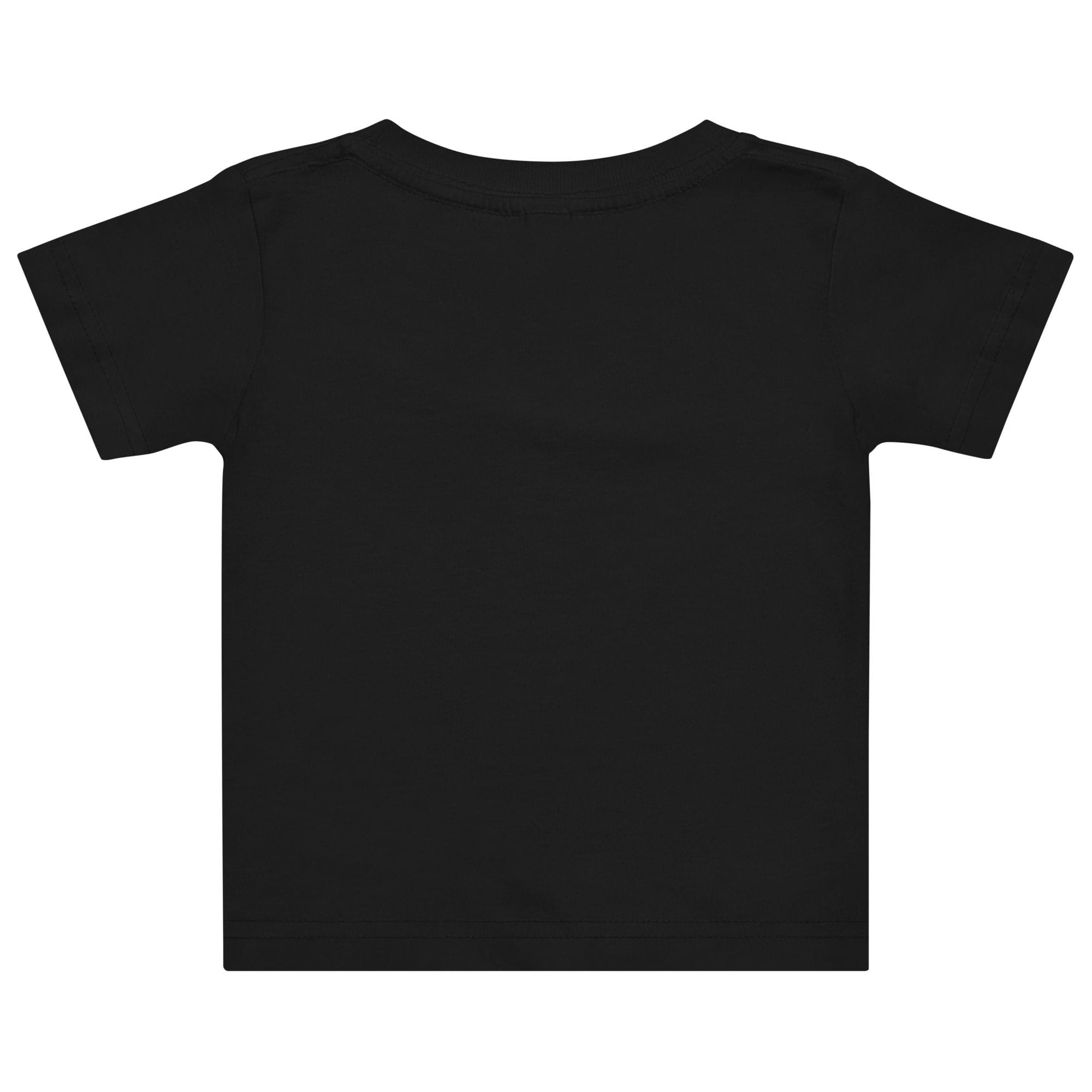 Black toddler t-shirt, back view.