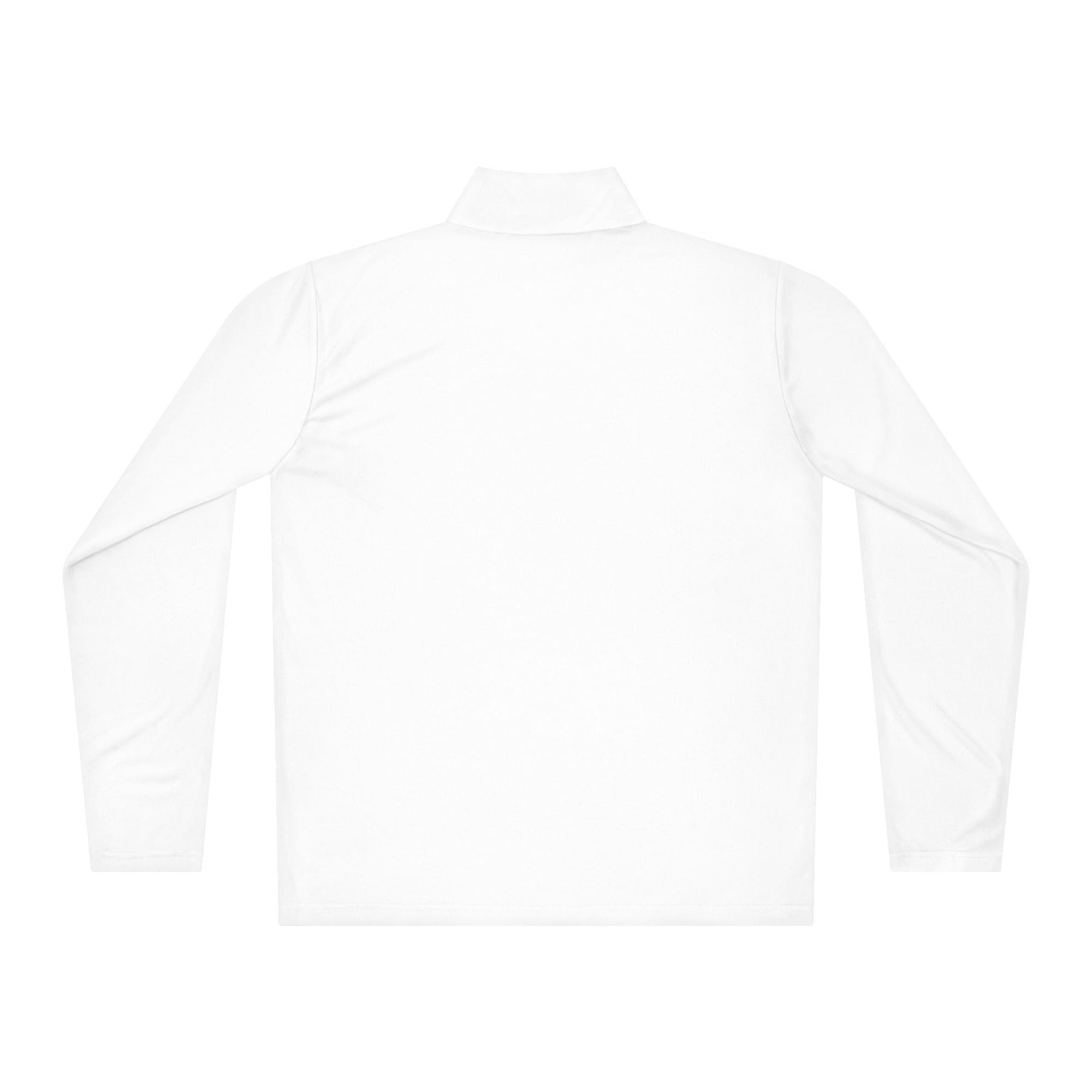 White long-sleeve shirt, back view.