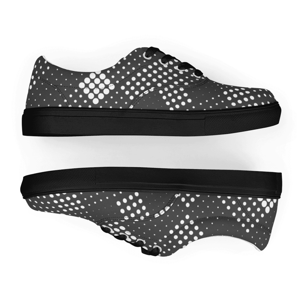 Pair of black polka-dot sneakers