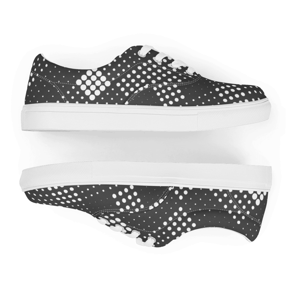 Polka-dot black sneakers with reflection