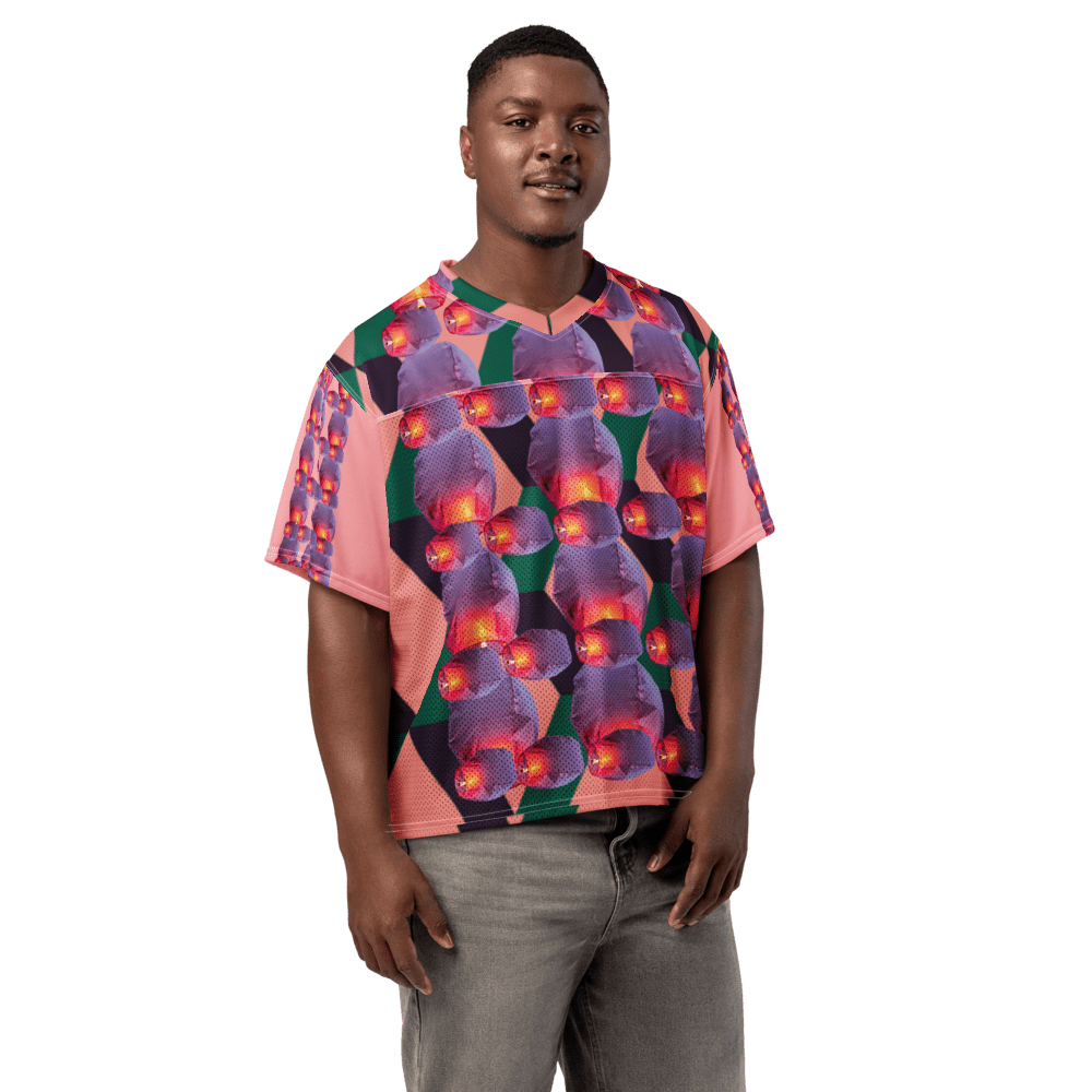 Man wearing vibrant patterned shirt