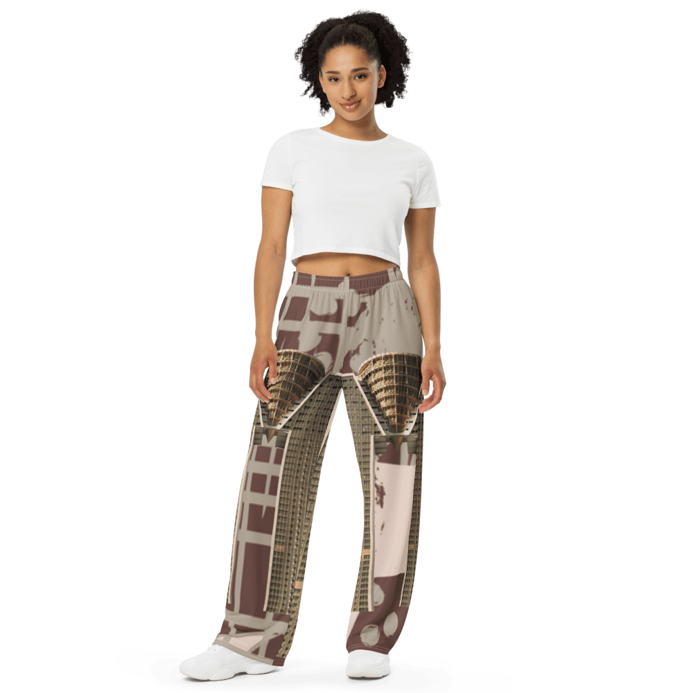 Woman in white crop top and printed pants