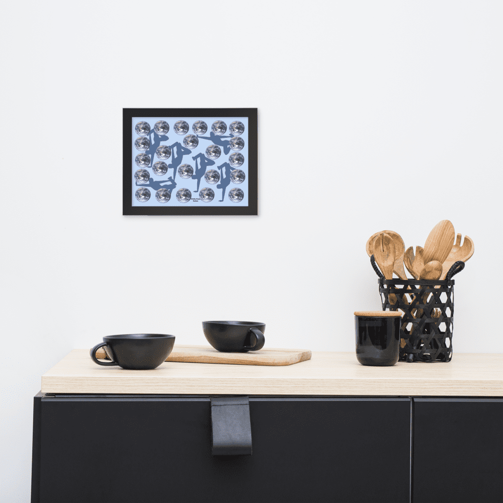 Minimal kitchen counter with black mugs, utensils