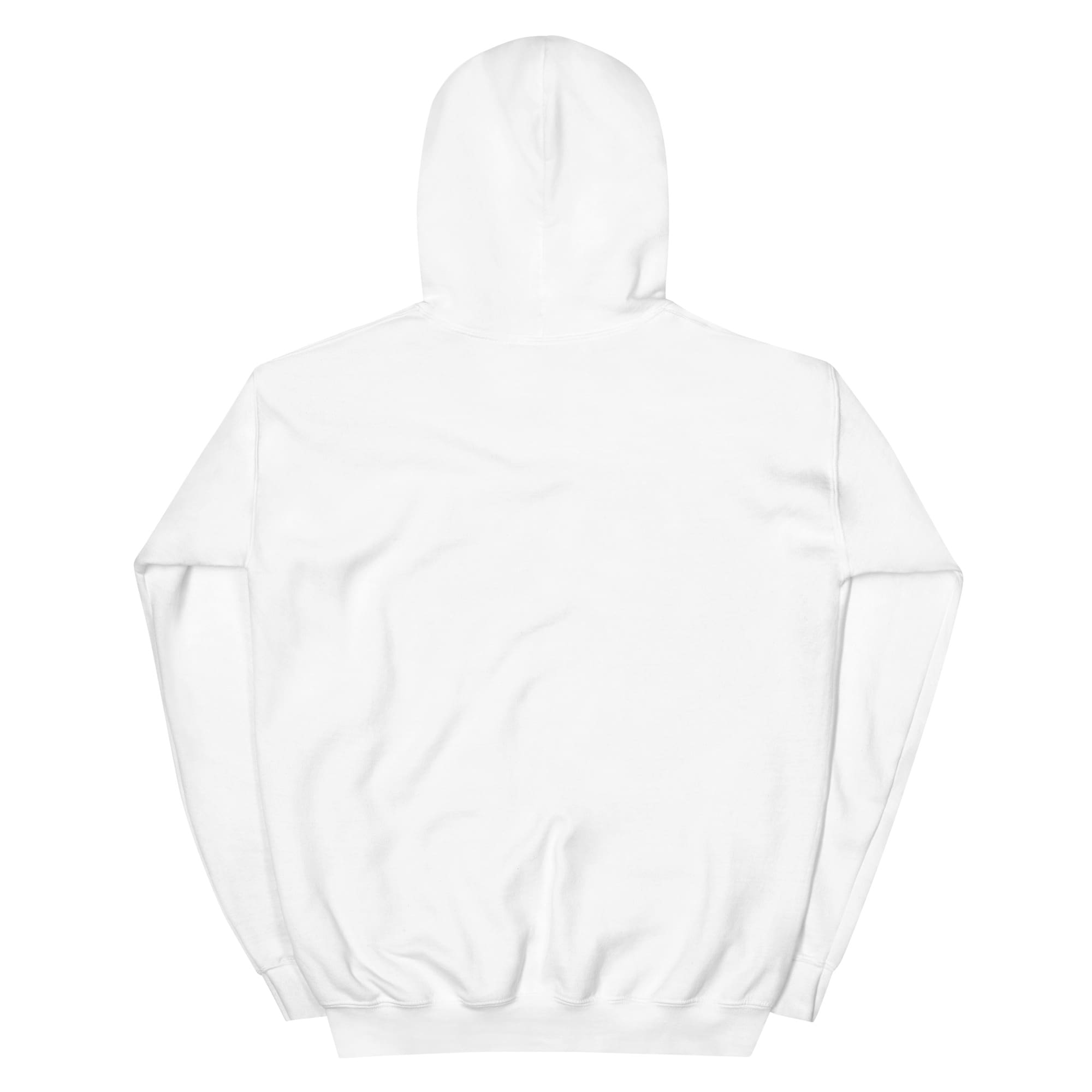 Blank white hoodie back view