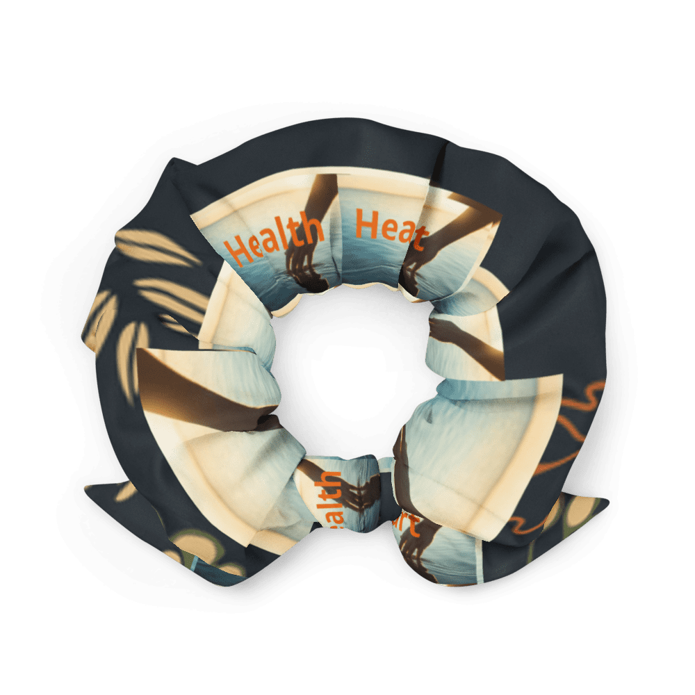 Recycled Polyester and Spandex Scrunchie with Removable Bow Stretchy Fabric Hair Accessory - Image 7