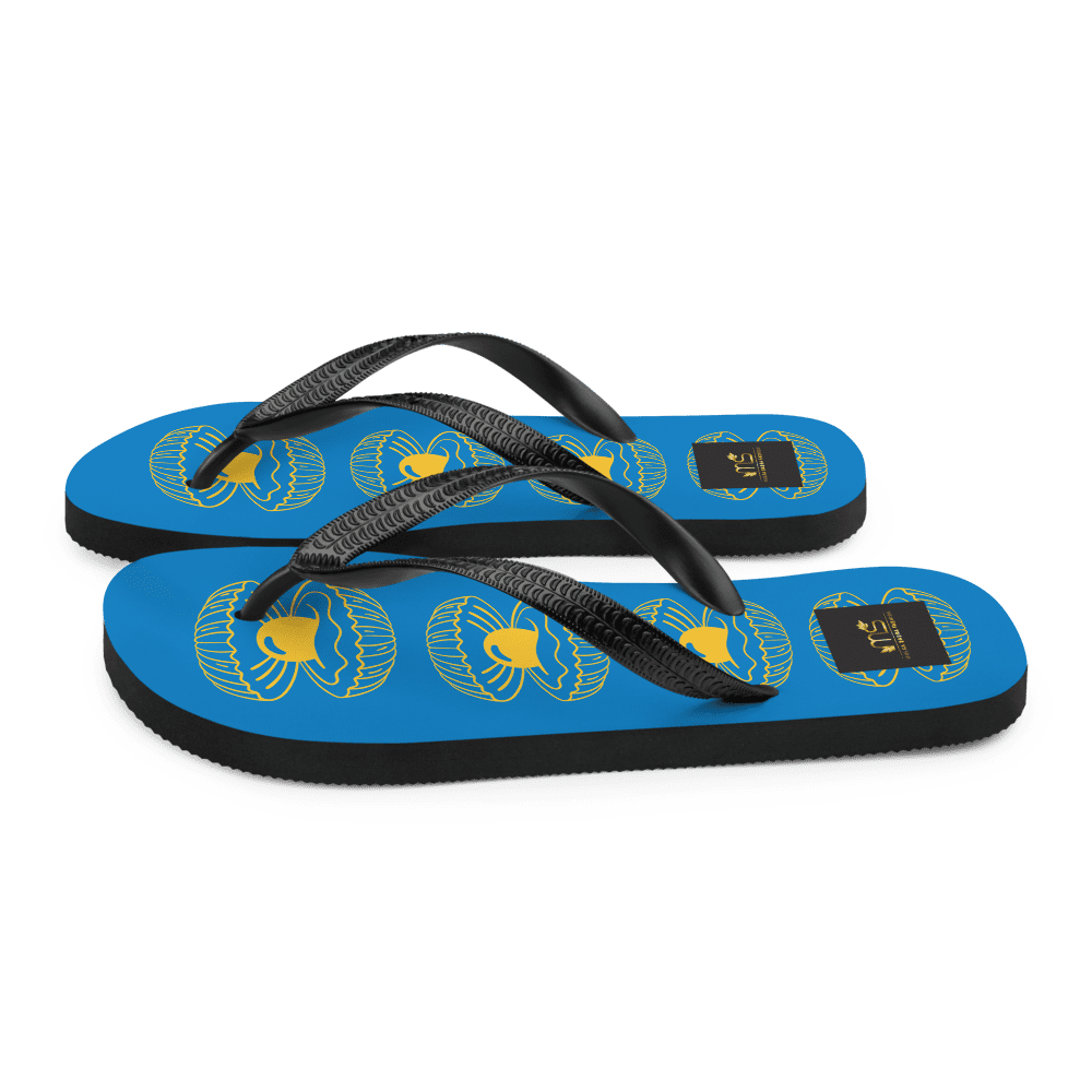 Blue Pearl Shell Flip-Flops: Comfortable Summer Beach Sandals - Image 6